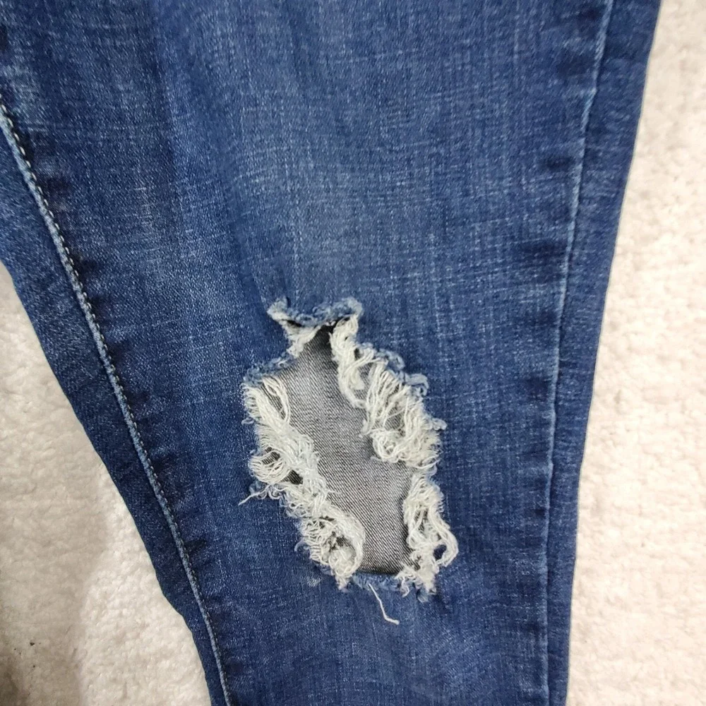 Levi 711 Skinny Jeans Womens Size 28 Blue Distressed